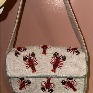 Beaded Lobster Design Women's Bag
